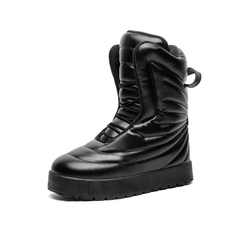 画像2: Unisex High-top leather platform lace-up boots sneakers Y2K　男女兼用ユニセックスハイカットレザー厚底レースアップブーツスニーカー (2)