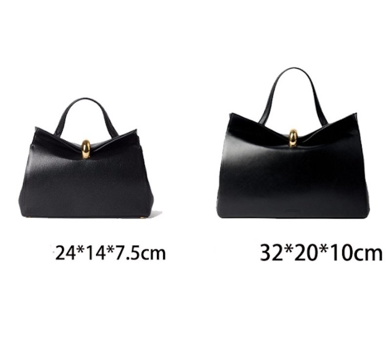 画像13: Leather tote shoulder bag with metal buckle　バックル付きレザートートショルダーバッグ (13)