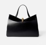 画像6: Leather tote shoulder bag with metal buckle　バックル付きレザートートショルダーバッグ (6)