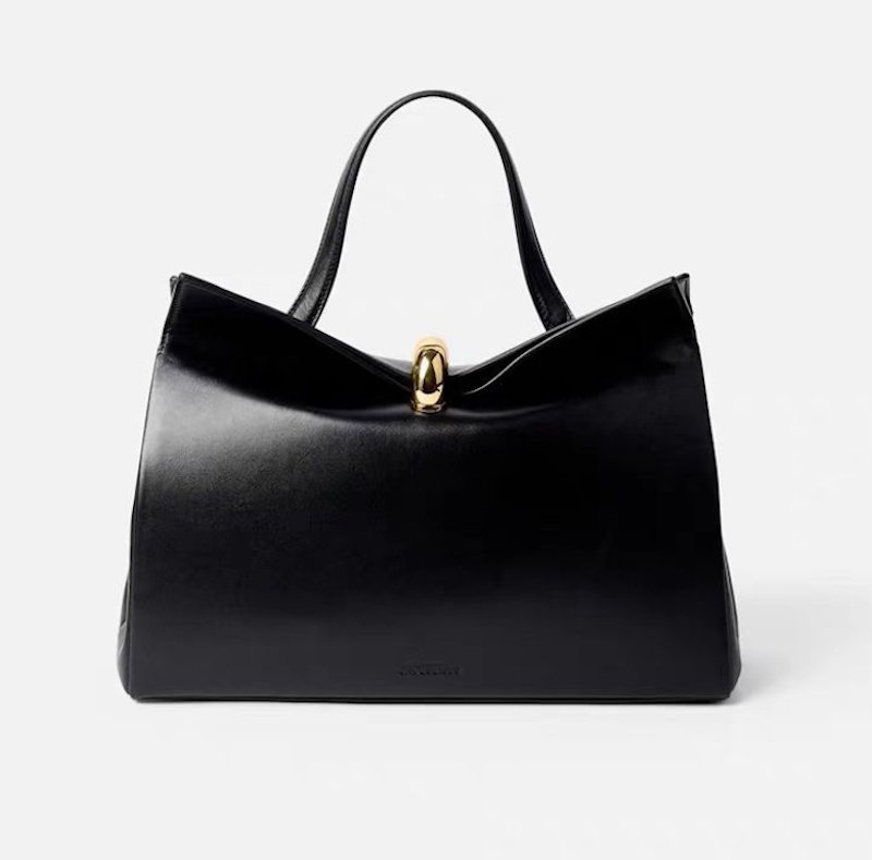 画像6: Leather tote shoulder bag with metal buckle　バックル付きレザートートショルダーバッグ (6)