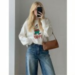 画像3: Oversized Snow White's Seven Dwarfs HAPPY Sweat Long Sleeve Shirts Pullover オーバーサイズ 白雪姫と７人の小人 裏起毛 ロングスリーブスウェット 長袖Ｔシャツ プルオーバー (3)