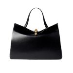 画像2: Leather tote shoulder bag with metal buckle　バックル付きレザートートショルダーバッグ (2)