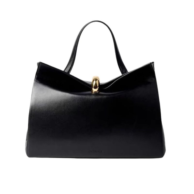 画像2: Leather tote shoulder bag with metal buckle　バックル付きレザートートショルダーバッグ (2)