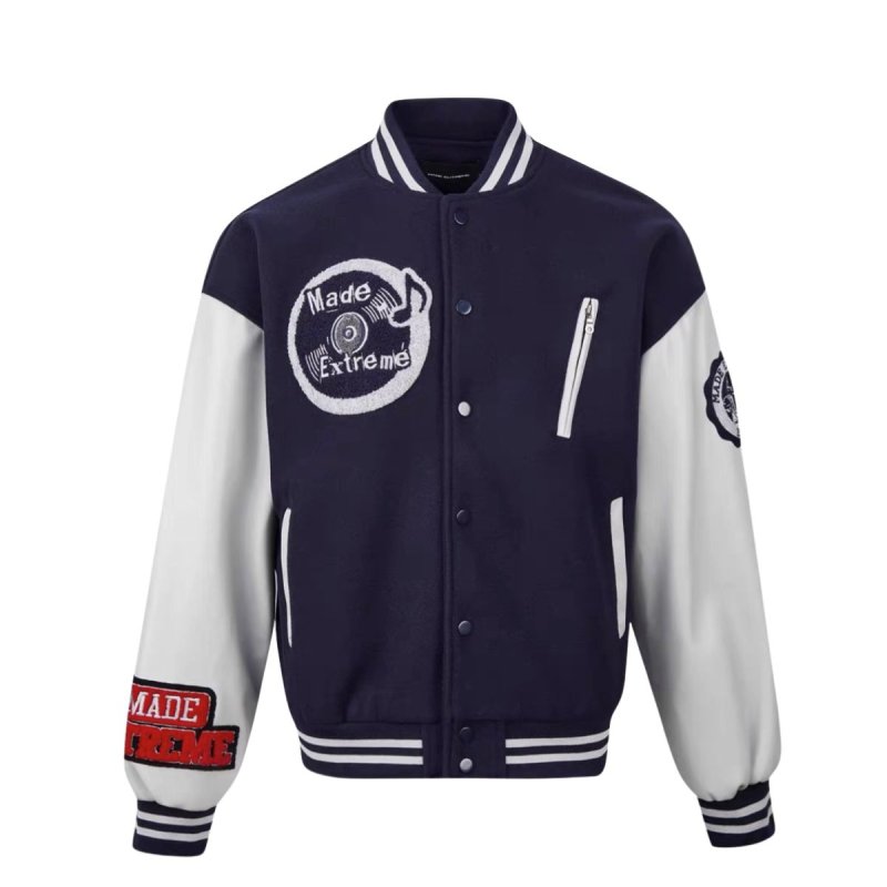 画像1: MADE EXTREME American baseball embroidery BASEBALL JACKET baseball uniform jacket blouson  ユニセックス 男女兼用アメリカンベースボール刺繍 スタジアムジャンパー スタジャン MA-1 ボンバー ジャケット ブルゾン (1)