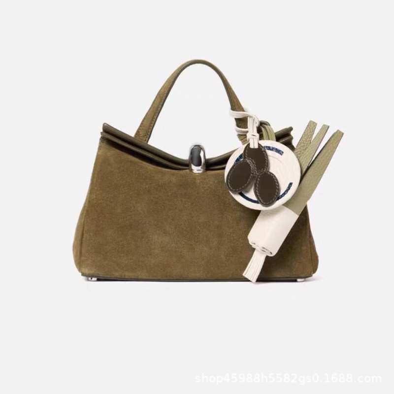 画像3: Leather tote shoulder bag with metal buckle　バックル付きレザートートショルダーバッグ (3)