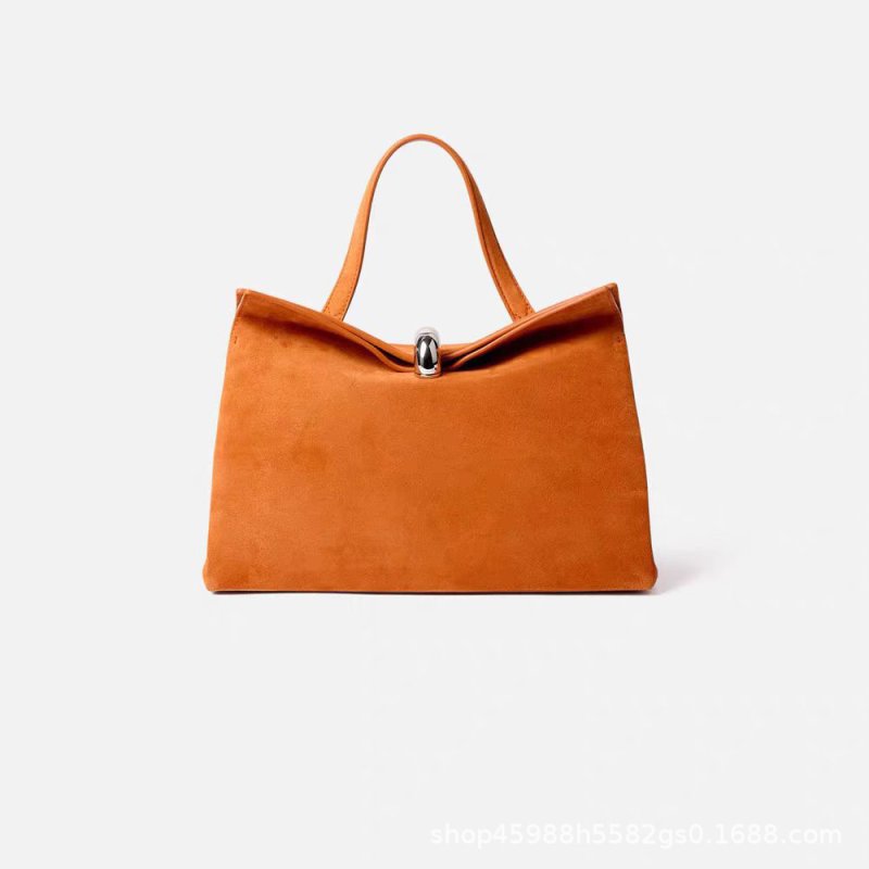 画像4: Leather tote shoulder bag with metal buckle　バックル付きレザートートショルダーバッグ (4)