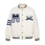 画像1: Retro casual embroidered padded lining thick stadium jacket  ユニセックス 男女兼用 アメリカンレトロレターカジュアル刺繍スタジアムジャンパー スタジャン MA-1 ボンバー ジャケット ブルゾン (1)