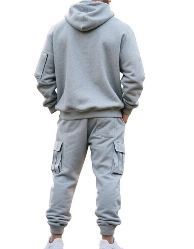 画像11: Half-zip hoodie and cargo pants sweatsuit set　ユニセックス男女兼用 ハーフジップフーディ＆カーゴパンツスウェット セットアップ (11)