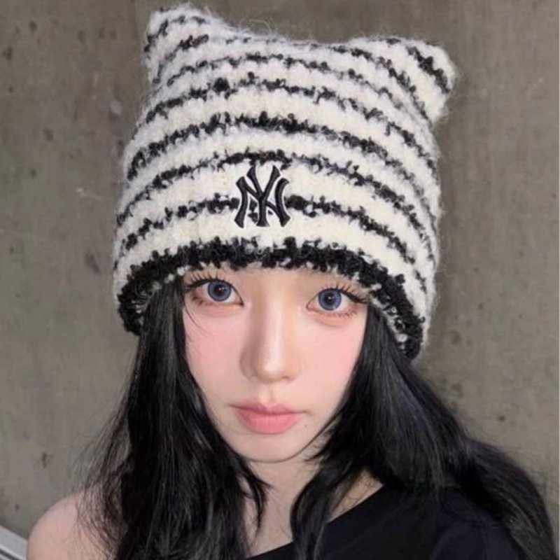画像5: MLB Korea MLB Korea Plush Meow Beanie エムエルビー コリア 猫耳 ミャオン ビーニー  ニット帽 帽子 NY y2k ニューヨークヤンキース   (5)