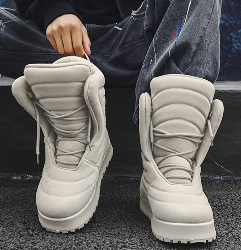 画像6: Unisex High-top leather platform lace-up boots sneakers Y2K　男女兼用ユニセックスハイカットレザー厚底レースアップブーツスニーカー (6)