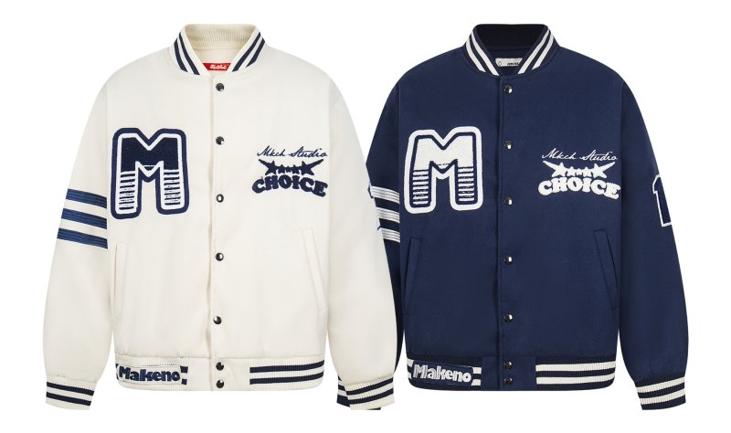 画像5: Retro casual embroidered padded lining thick stadium jacket  ユニセックス 男女兼用 アメリカンレトロレターカジュアル刺繍スタジアムジャンパー スタジャン MA-1 ボンバー ジャケット ブルゾン (5)