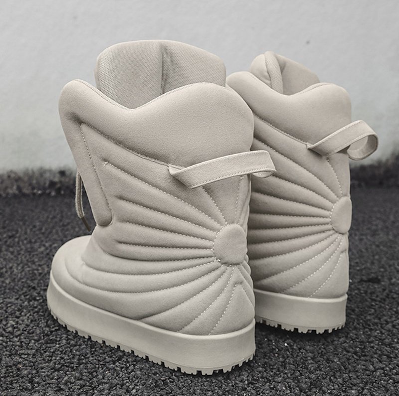 画像4: Unisex High-top leather platform lace-up boots sneakers Y2K　男女兼用ユニセックスハイカットレザー厚底レースアップブーツスニーカー (4)