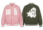 画像1: Kenvibe American Retro Letter Applique Embroidered  Stadium Jacket BASEBALL JACKET baseball uniform jacket blouson  ユニセックス 男女兼用 アメリカンレトロレターアップリケ刺繍スタジアムジャンパー スタジャン MA-1 ボンバー ジャケット ブルゾン (1)
