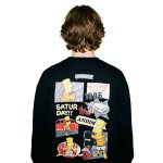画像1: Unisex The Simpsons Homer Simpson box collage Round Neck Sweatshirt ユニセックス男女兼用 シンプソズフォーマーシンプソン コラージュ プリント スウェット トレーナー (1)