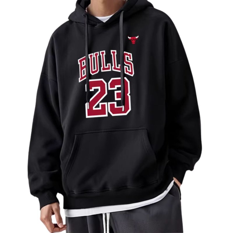 画像4: Men& Women basketball team Chicago Bulls Sweat Hoodie バスケットボール チームプリント スウェット パーカー シカゴブルズ　 (4)