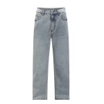 画像2: Unisex 404 Star Pile embroidered straight denim pants  Jeans 男女兼用 ユニセックス 404 スター 星 パイル刺繍  ストレートデニム パンツ (2)