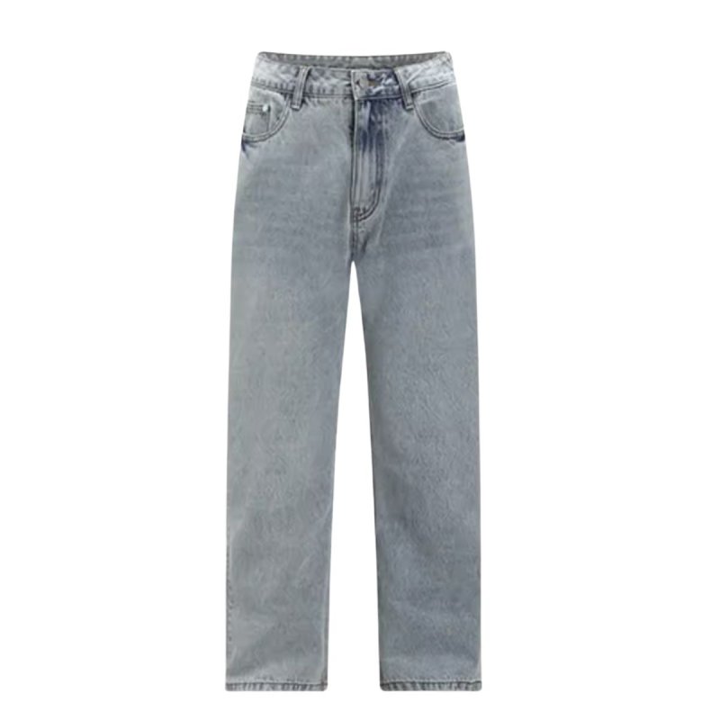 画像2: Unisex 404 Star Pile embroidered straight denim pants  Jeans 男女兼用 ユニセックス 404 スター 星 パイル刺繍  ストレートデニム パンツ (2)