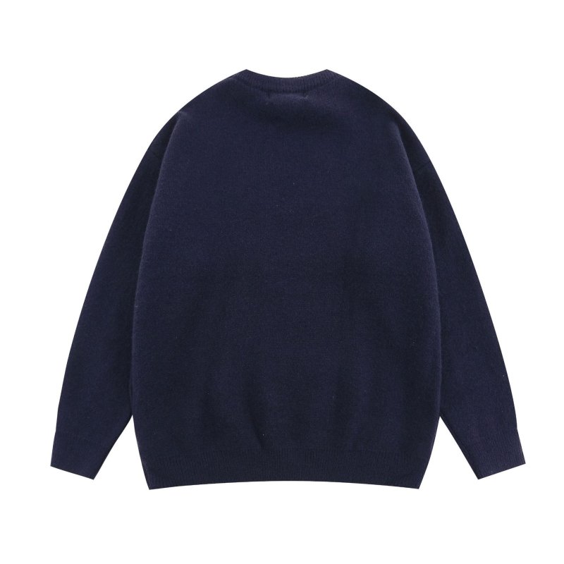 画像2: Mickey Mouse color knitted round neck logo sweater 男女兼用ユニセックスミッキーマウスカラーミッキー編み込みクールネック ロゴ セーター ニット (2)