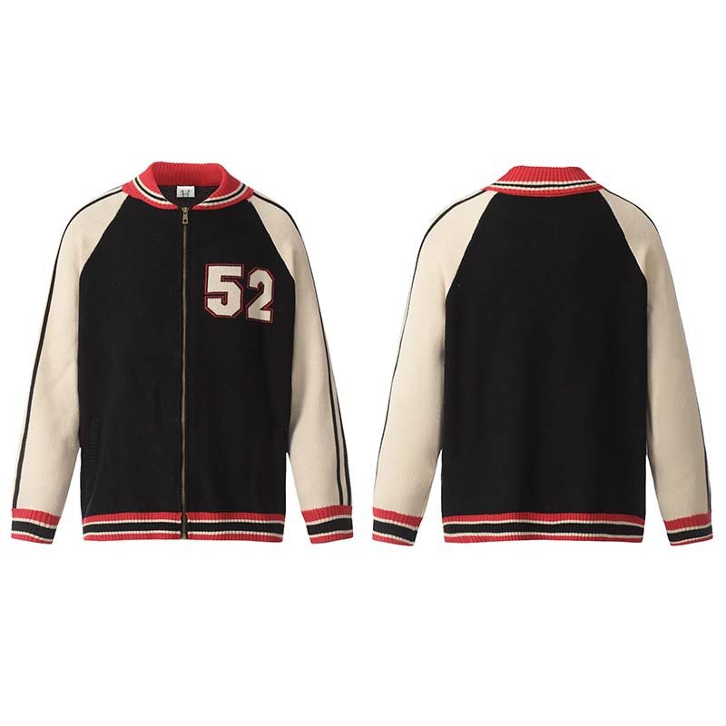 画像3: Number 52 knitted zip-up Cowichan cardigan sweater 男女兼用ユニセックスナンバー52編み込みジップアップカウチンカーディガンセータージャケット (3)