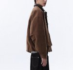 画像8: leather collar buckle jacket  ユニセックス 男女兼用 レザーカラーバックル付きジャケット ブルゾン (8)