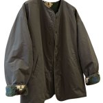 画像2: Reversible Green Floral Lambswool Short Coat リバーシブルグリーンフラワーラムウールショートコート (2)