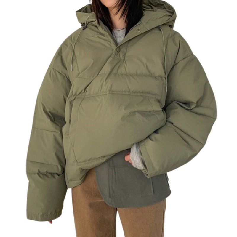 画像2: Pullover Hoodie Down Jacket Anorak Coat ユニセックス 男女兼用 プルオーバーフーディダウンジャケットアノラックコート  (2)