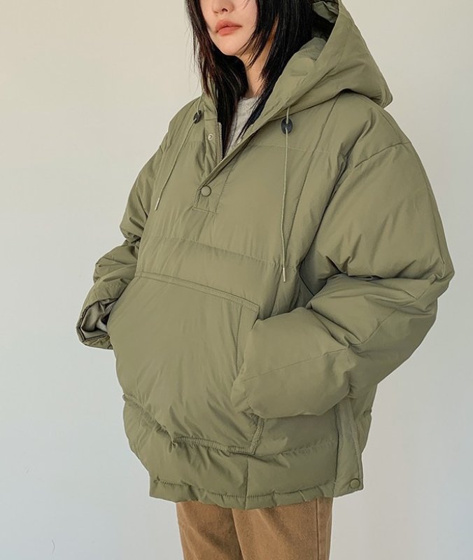 画像5: Pullover Hoodie Down Jacket Anorak Coat ユニセックス 男女兼用 プルオーバーフーディダウンジャケットアノラックコート  (5)