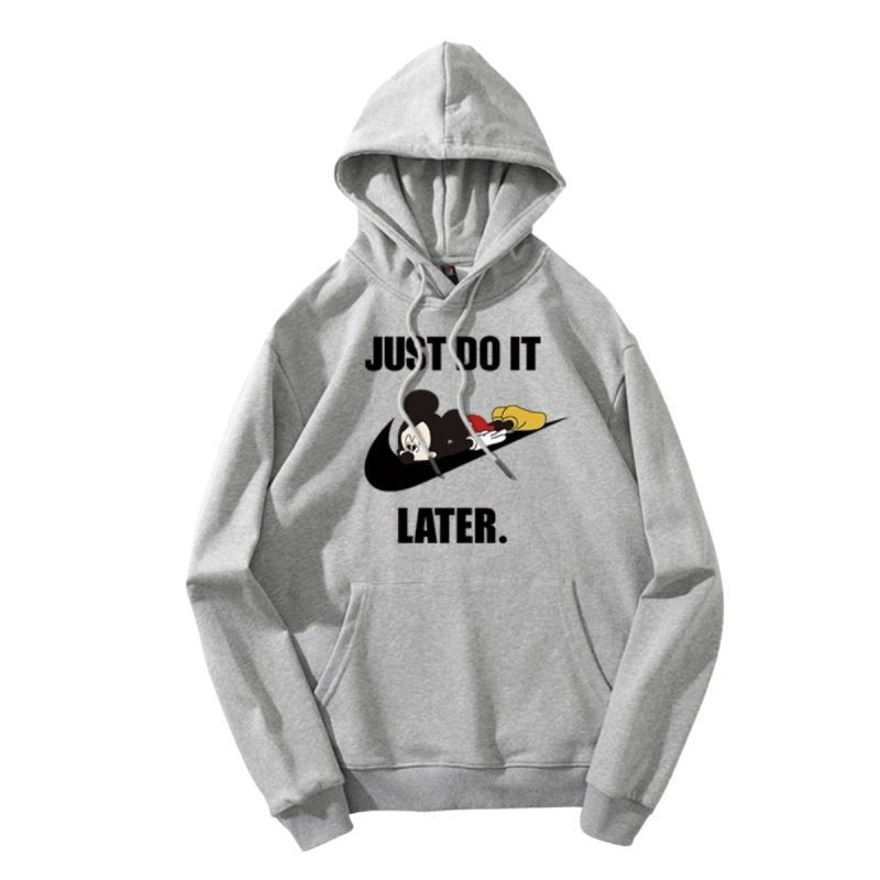 画像1: 25 JUST DO IT LATER x Mickey sweat hoodie  ユニセックス男女兼用 NASA×JUST DO IT LATER× ミッキー スウェットパーカー トレーナー  (1)