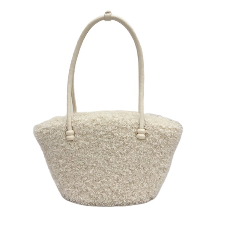 画像4: Fluffy fur tote shoulder underarm bag　 フワフワファートートショルダーアンダーアームバッグ (4)