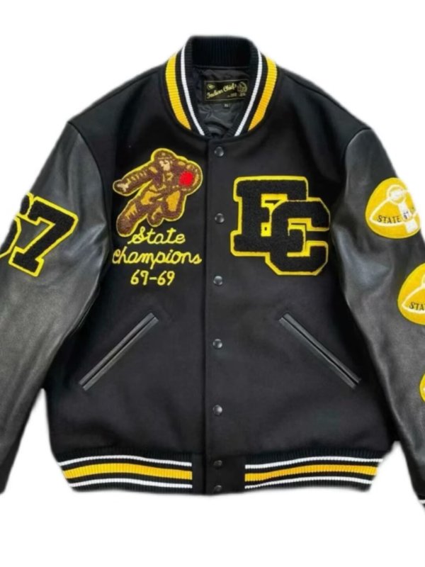 画像4: EVERETT Everett Indian Embroidered Stadium Jacket ユニセックス 男女兼用EVERETT エベレットインディアン刺繍スタジャンスタジアムジャンパー スタジャン MA-1 ボンバー ジャケット ブルゾン (4)