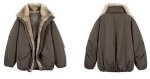 画像3: Unisex fur collar mountain-shaped padded coat 男女兼用ユニセックスファーカラーマウンテンシェイプ中綿コート (3)