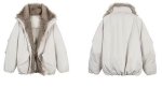 画像4: Unisex fur collar mountain-shaped padded coat 男女兼用ユニセックスファーカラーマウンテンシェイプ中綿コート (4)