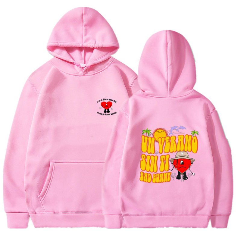 画像6: bad bunny un verano sin ti bad bunny hoodie sweater  ユニセックス 男女兼用 バッドラビット ウサギプリント フーディスウェットパーカー (6)