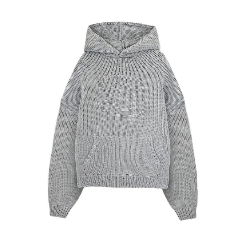 画像7: S logo hoodie sweater Sweater Knit　 Sロゴ編み込みフーディセーター　ニット  (7)