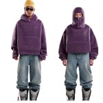 画像5: Fleece Hoodie Jacket Coat　 ユニセックス 男女兼用 フリースフーディジャケットブルゾンコート (5)