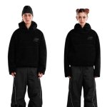 画像2: Fleece Hoodie Jacket Coat　 ユニセックス 男女兼用 フリースフーディジャケットブルゾンコート (2)