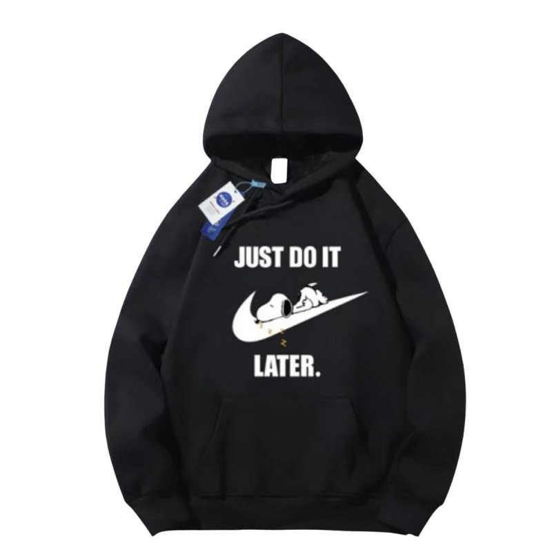 画像2: SALE セール JUST DO IT LATER x Snoopy sweat hoodie  ユニセックス男女兼用 NASA×JUST DO IT LATER× スヌーピー スウェットパーカー トレーナー  (2)