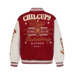 画像4: 0567 & Alphabet Color Block Leather Sleeve Stand Collar embroidery Stadium Jacket ユニセックス 男女兼用0567&アルファベットロゴレザースリーブスタンドカラースタジャンスタジアムジャンパー  MA-1 ボンバー ジャケット ブルゾン (4)