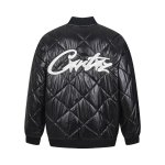 画像2: Logo-embroidered quilted down jacket MA1 stadium jacket ユニセックス 男女兼用ロゴ刺繍キルティングダウンジャケット MA1スタジャンスタジアムジャンパー  (2)