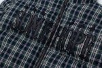 画像6: Checked letter embroidered stand-collar cotton down jacket ユニセックス 男女兼用 チェック＆アルファベットロゴスタンドカラーダウンジャケットブルゾンコート (6)
