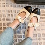 画像6: Women's leather Bowknot Flat Ballet Pumps Shoes  蝶々結びレザーフラット バレエシューズ パンプス　 (6)