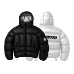 画像2: HOMME Logo Print Reverse Bull Down Jacket　ユニセックス 男女兼用 オムロゴリバーシブルダウンジャケットブルゾンコート (2)