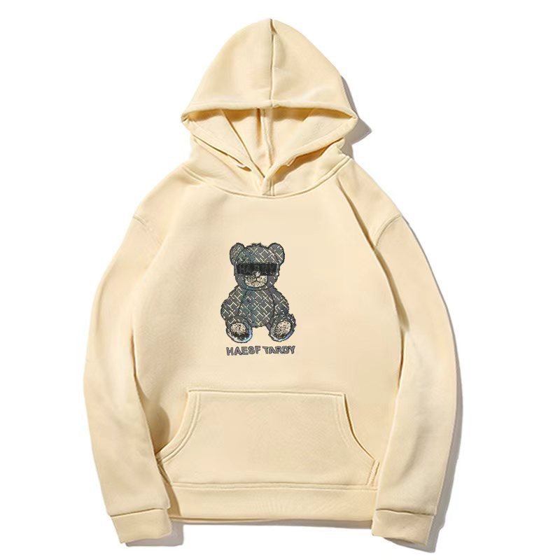 画像5: Blindfold bear print Hoodie sweater ユニセックス 男女兼用目隠しベアプリント フーディ スウェットパーカー (5)