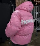 画像12: HOMME Logo Print Reverse Bull Down Jacket　ユニセックス 男女兼用 オムロゴリバーシブルダウンジャケットブルゾンコート (12)