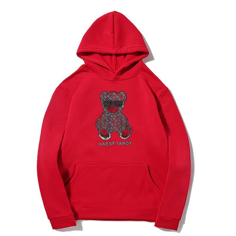 画像2: Blindfold bear print Hoodie sweater ユニセックス 男女兼用目隠しベアプリント フーディ スウェットパーカー (2)