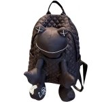 画像1: Frog Doll Quilted Backpack Bag カエルドール人形キルティングバックパック ぬいぐるみ バッグ (1)