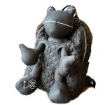 画像5: Frog Doll Quilted Backpack Bag カエルドール人形キルティングバックパック ぬいぐるみ バッグ (5)