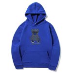 画像1: Blindfold bear print Hoodie sweater ユニセックス 男女兼用目隠しベアプリント フーディ スウェットパーカー (1)