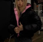 画像13: HOMME Logo Print Reverse Bull Down Jacket　ユニセックス 男女兼用 オムロゴリバーシブルダウンジャケットブルゾンコート (13)