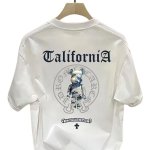 画像4: Unisex California bear Circle Cross Backprint T-shirt  ユニセックス カリフォルニア ベア 男女兼用 十字架 サークル クロス 熊 プリント 半袖 Tシャツ (4)